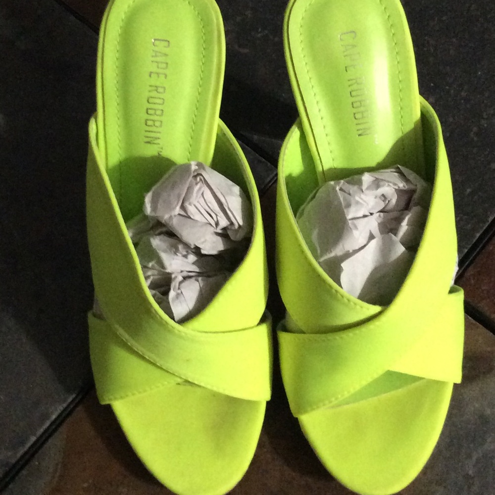 COPY - Cape Robbin Lime Wedge Heel